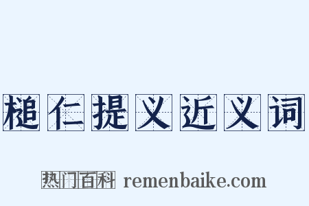 槌仁提义近义词是什么意思的图片